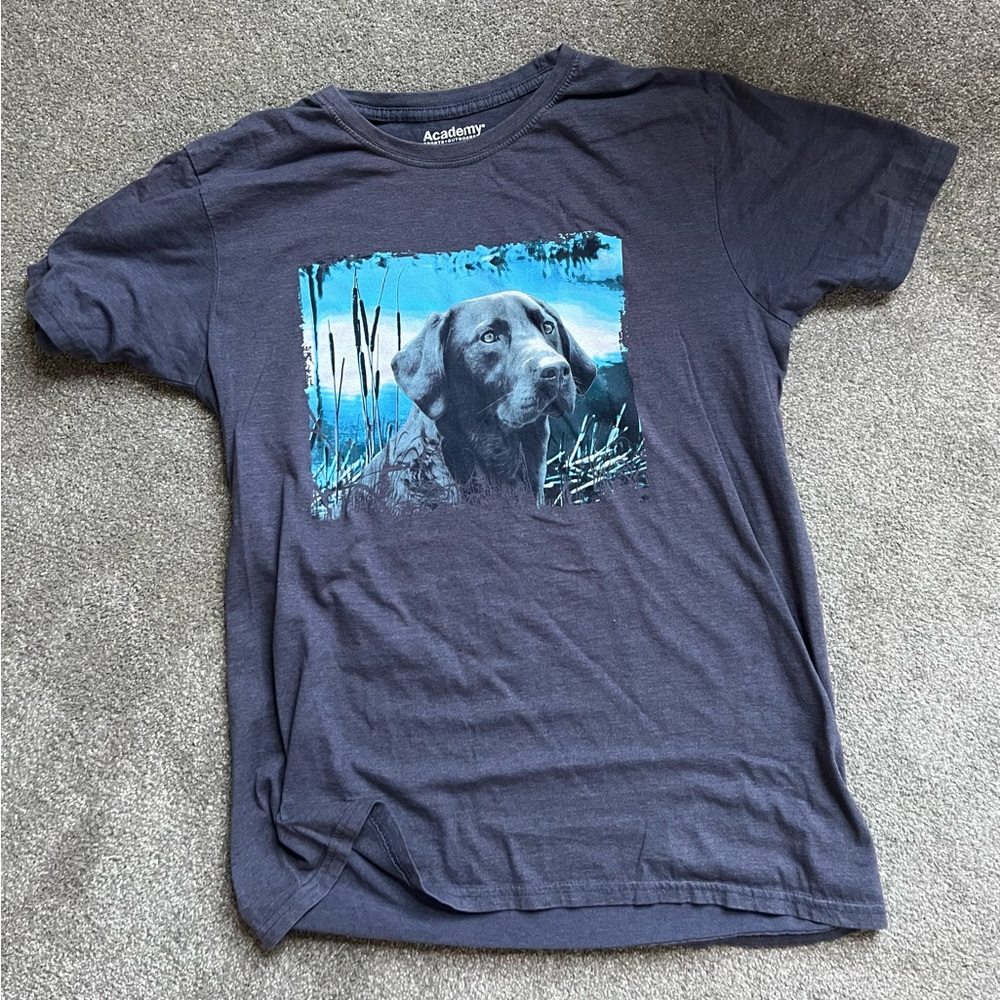 The Academy Brand Navy Blue Dog Print Tee